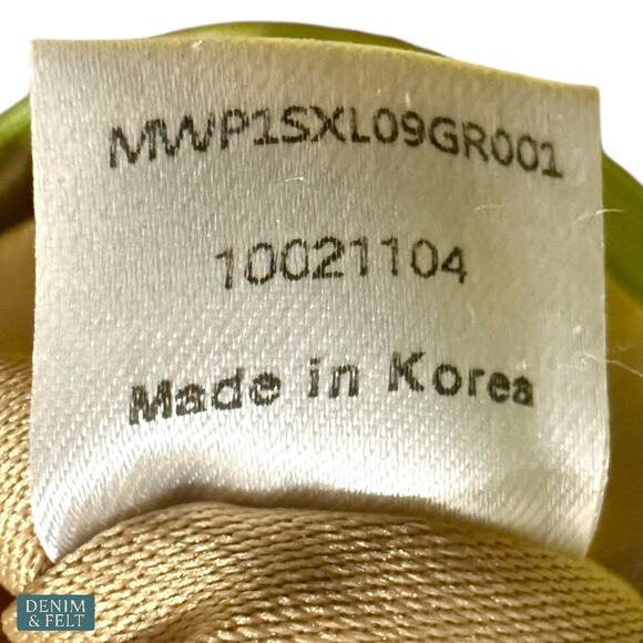 MCM Green Leather Shoulder Bag Gold Chain Handles Vintage Rare Purse Tote - Picture 13 of 16